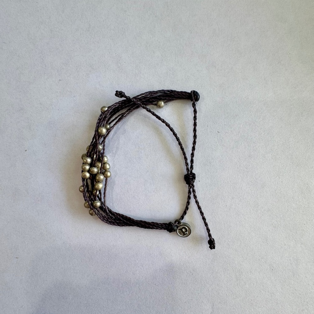 Pura Vida Grey Bracelet with Silver Beads Bracelet